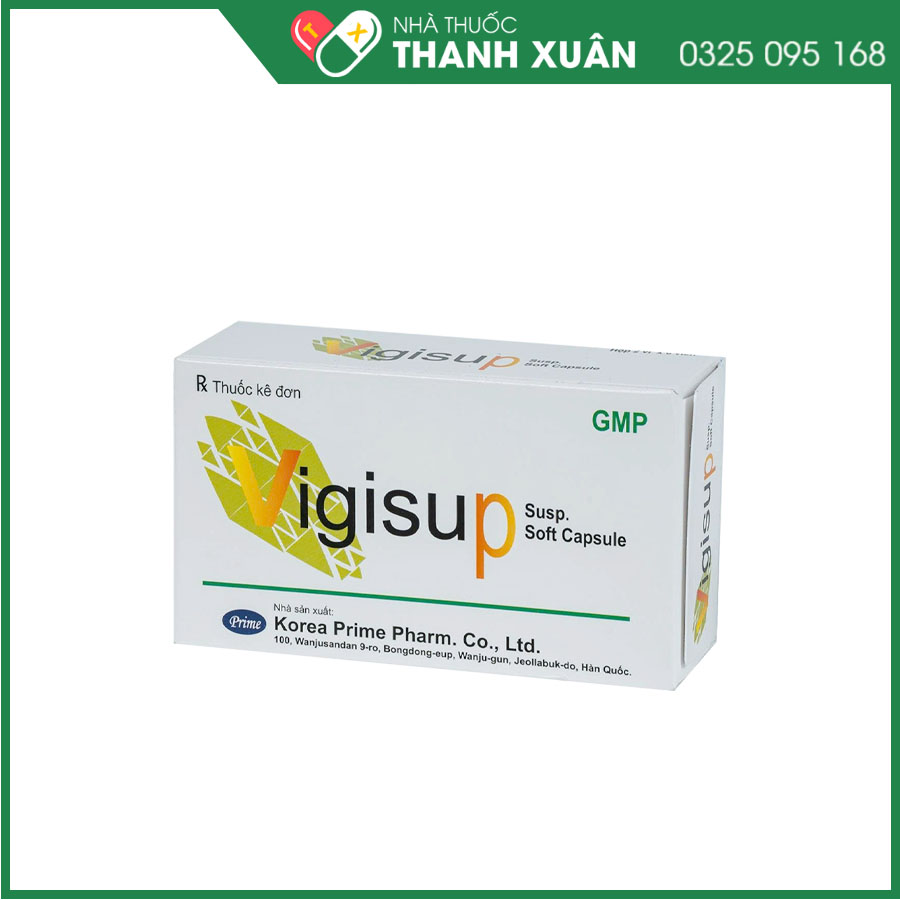 Vigisup Susp. Soft Capsule thuốc điều trị nhiễm khuẩn và nhiễm nấm âm đạo